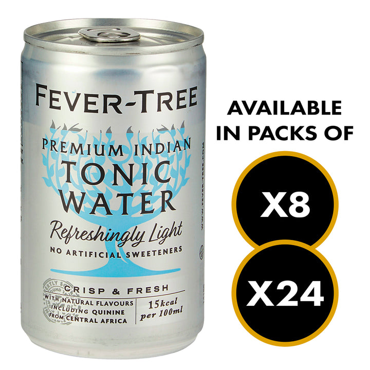 Fever-Tree Refreshingly Light Indian Tonic Water 150ml Cans