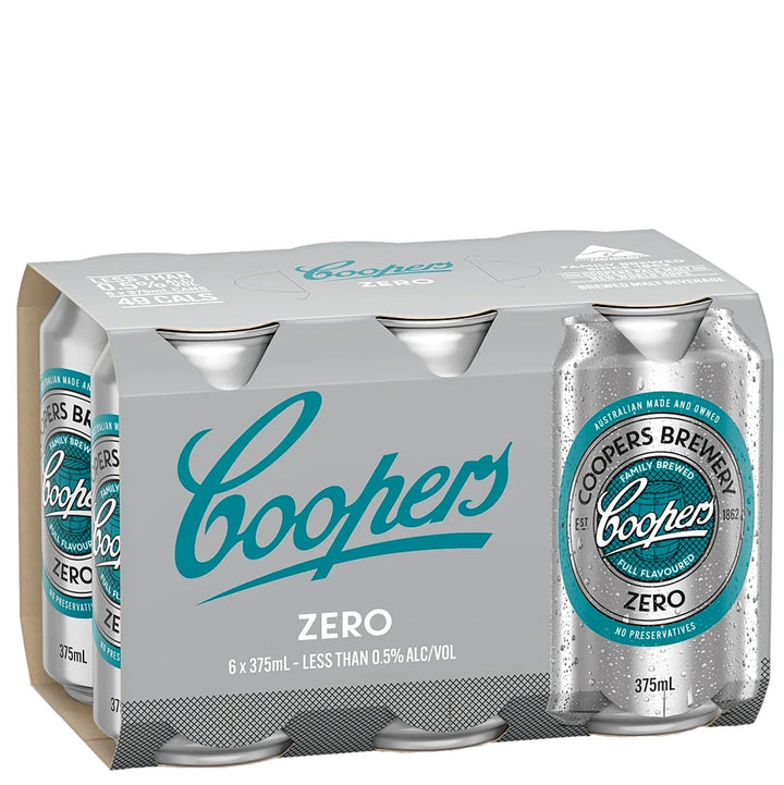 Coopers Zero <0.5% Alc Beer 375ml Cans - Case of 24