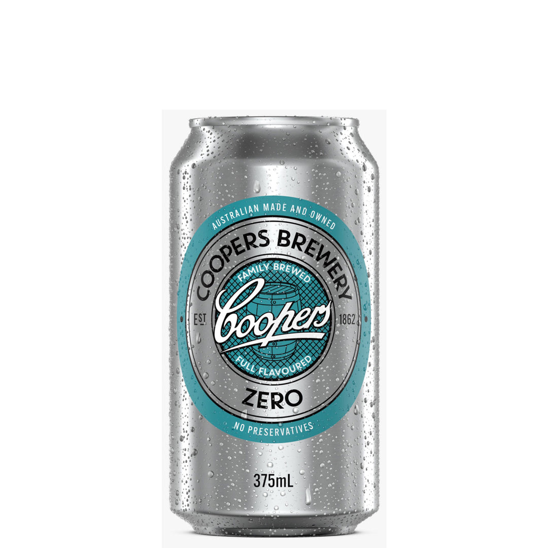 Coopers Zero <0.5% Alc Beer 375ml Cans - Case of 24