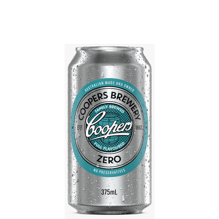 Coopers Zero <0.5% Alc Beer 375ml Cans - Case of 24